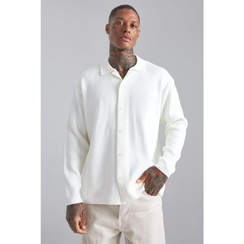 Chemise côtelée à manches longues homme - XS - Boohooman - Modalova