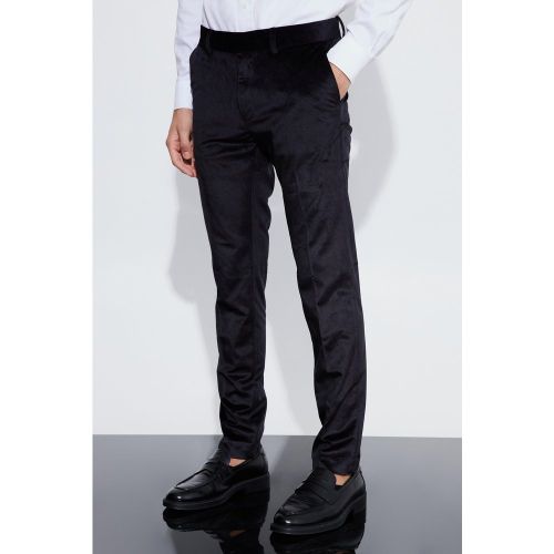 Pantalon de costume skinny en velours - 30R - Boohooman - Modalova