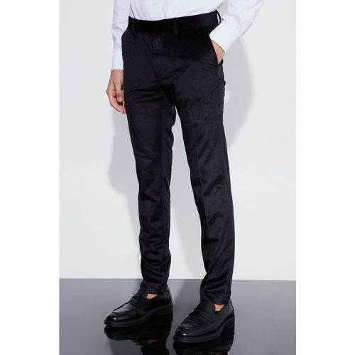 Pantalon de costume skinny en velours - 30S - Boohooman - Modalova