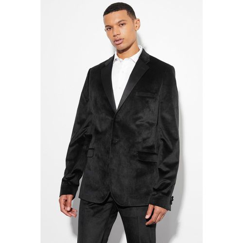 Tall - Veste de costume cintrée satinée en velours - 38 - Boohooman - Modalova