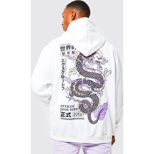 Sweat à capuche oversize à imprimé dragon - XS - Boohooman - Modalova