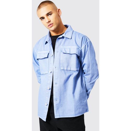 Chemise oversize épaisse en jean - Boohooman - Modalova