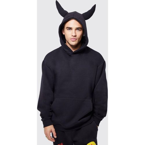 Sweat à capuche oversize à imprimé cornes de diable homme - XL - Boohooman - Modalova