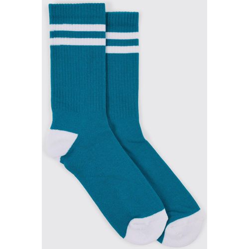 Lot de 2 paires de chaussettes à rayures - ONE SIZE - Boohooman - Modalova