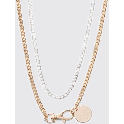 Collier à pendentif pierre fantaisie - ONE SIZE - Boohooman - Modalova