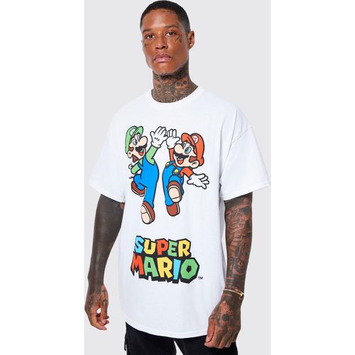 T-shirt oversize à imprimé Super Mario - Boohooman - Modalova