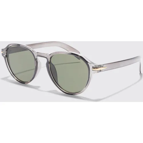Lunettes de soleil rondes rétro - ONE SIZE - Boohooman - Modalova