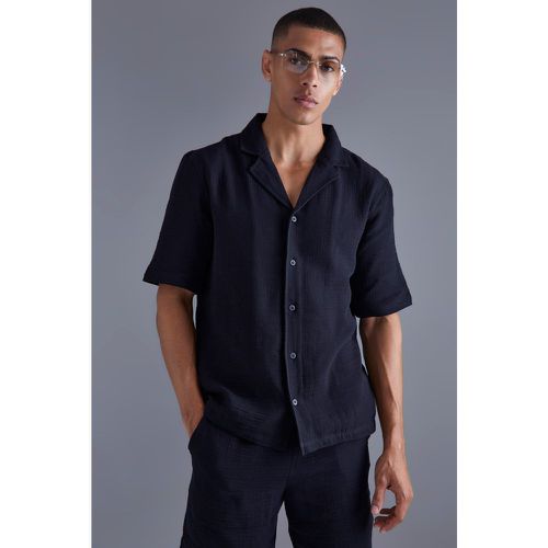 Chemise plissée à manches courtes homme - XS - Boohooman - Modalova