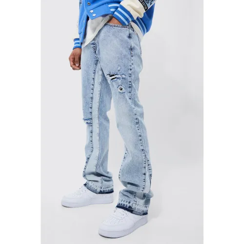 Jean flare déchiré - 28R - Boohooman - Modalova