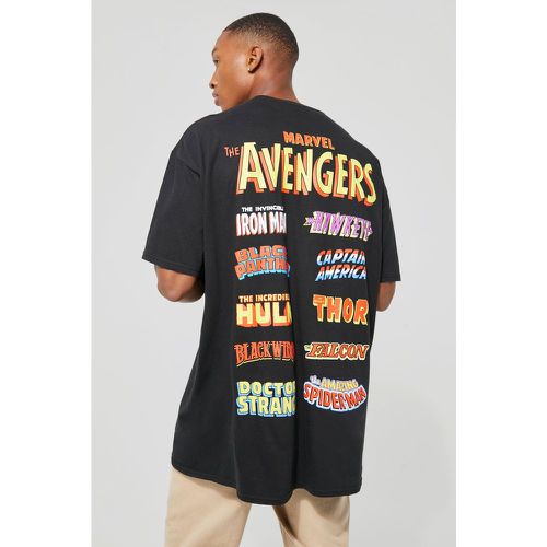 T-shirt oversize Marvel à imprimé Avengers - Boohooman - Modalova