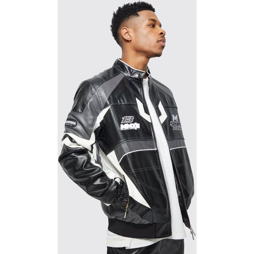 Bomber moto homme - noir - M, noir - Boohooman - Modalova