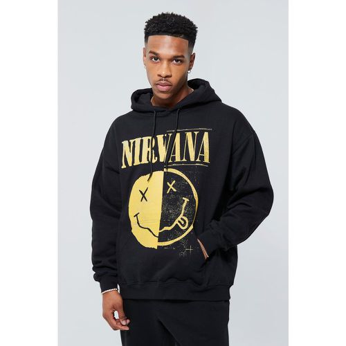 Sweat à capuche oversize à imprimé Nirvana homme - S - Boohooman - Modalova