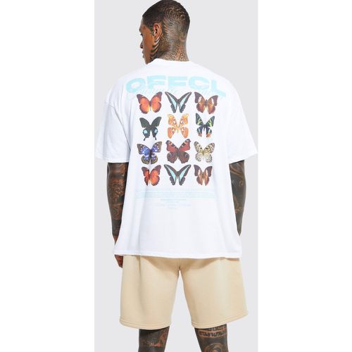 T-shirt oversize à imprimé papillon - Ofcl - Boohooman - Modalova