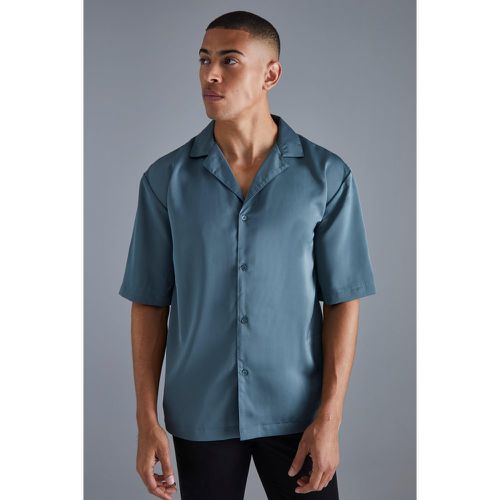 Chemise satinée à manches courtes - L - Boohooman - Modalova