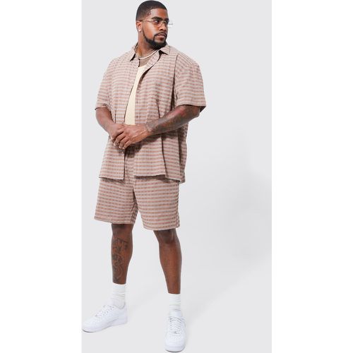 Grande taille - Ensemble avec chemise à rayures et short homme - XXL - Boohooman - Modalova