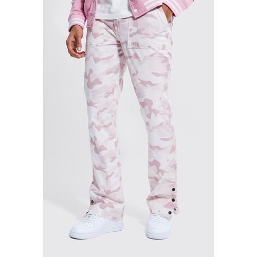 Pantalon cargo ample imprimé camouflage - 30R - Boohooman - Modalova