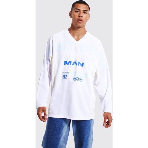 T-shirt en mesh à manches longues - MAN - Boohooman - Modalova