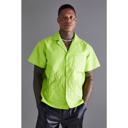 Chemise large à imprimé flammes - L - Boohooman - Modalova