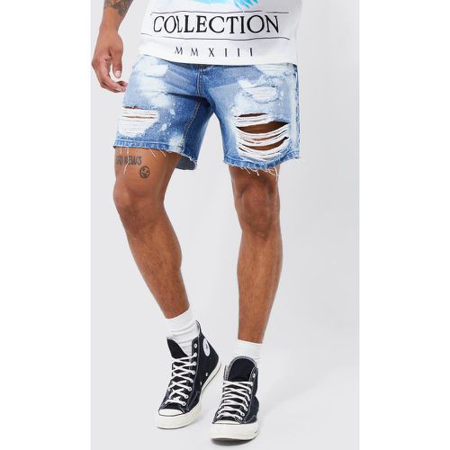 Short large déchiré en jean - 30 - Boohooman - Modalova