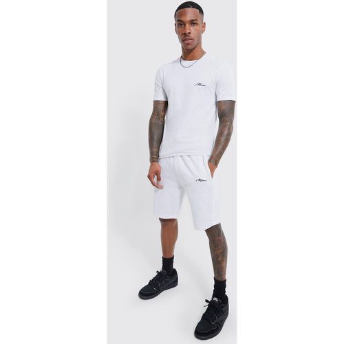 Ensemble moulant avec t-shirt et short - MAN - L - Boohooman - Modalova