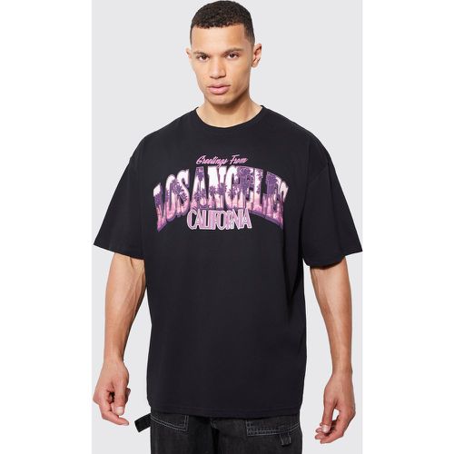Tall - T-shirt oversize imprimé Los Angeles - Boohooman - Modalova