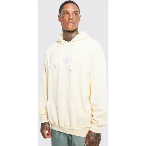 Sweat à capuche oversize délavé - MAN homme - M - Boohooman - Modalova