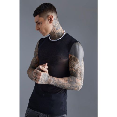 Débardeur moulant en mesh - S - Boohooman - Modalova