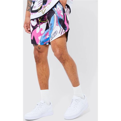 Short ample imprimé - XS - Boohooman - Modalova