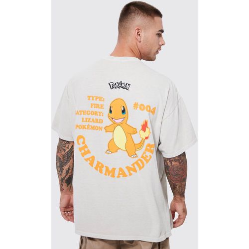 T-shirt oversize Pokémon à imprimé Salamèche - Boohooman - Modalova