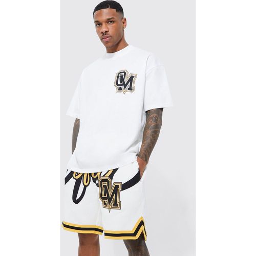 Ensemble de basket oversize avec t-shirt et short - S - Boohooman - Modalova