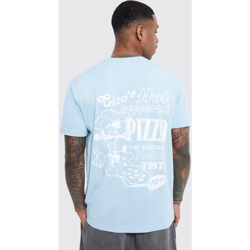 T-shirt ample à imprimé pizza - Boohooman - Modalova