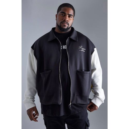 Grande taille - Bomber ample color block - XXXL - Boohooman - Modalova