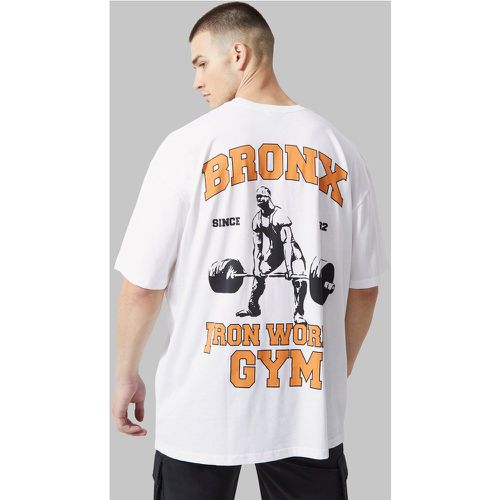 Tall - T-shirt de sport oversize à slogan Bronx - MAN Active - Boohooman - Modalova