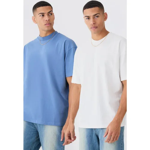 Lot de 2 t-shirts oversize épais - L - Boohooman - Modalova