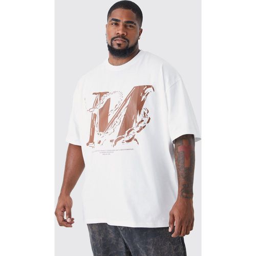 Grande taille - T-shirt oversize imprimé chaîne - - XXXL - Boohooman - Modalova