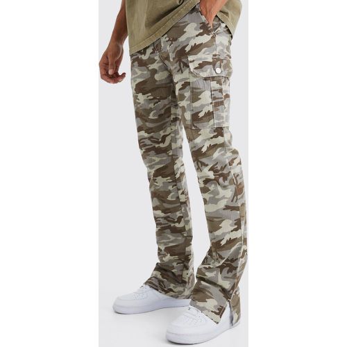 Pantalon cargo slim imprimé camouflage - 28 - Boohooman - Modalova