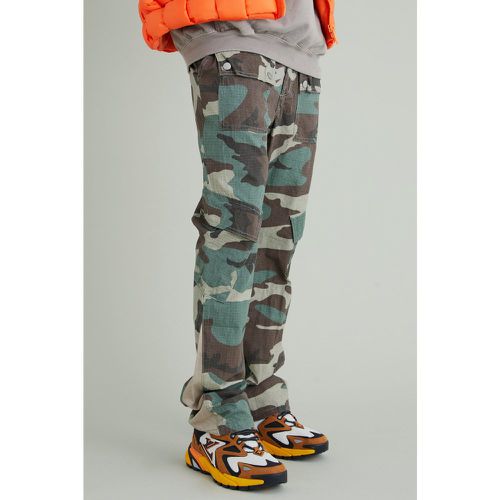 Pantalon cargo slim imprimé camouflage - Boohooman - Modalova