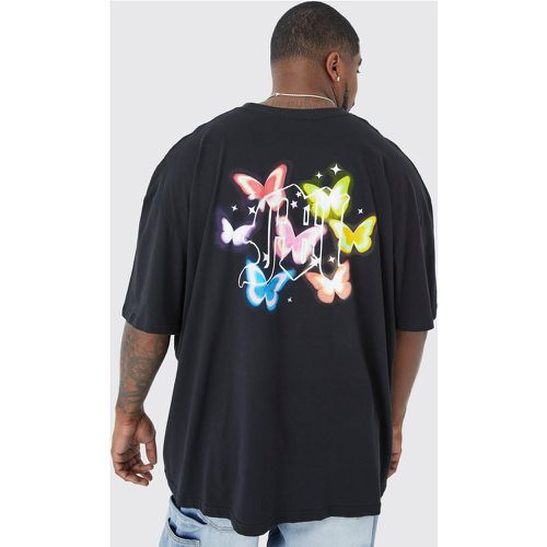 Grande taille - T-shirt oversize imprimé papillon - Boohooman - Modalova