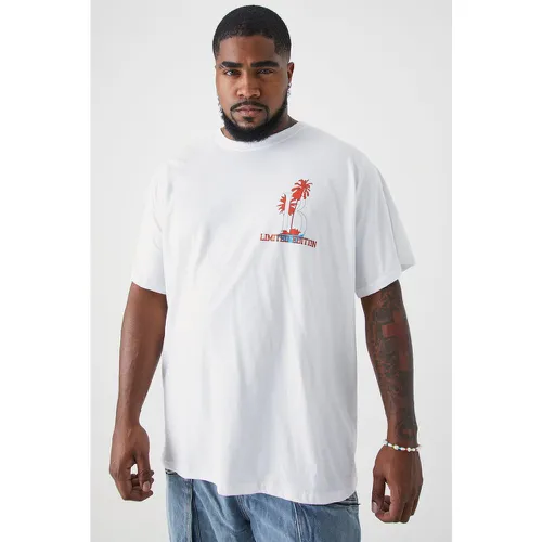 Grande taille - T-shirt oversize imprimé palmier - Boohooman - Modalova
