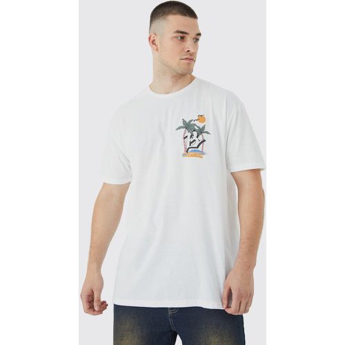 Tall - T-shirt oversize à slogan Paradise - Boohooman - Modalova