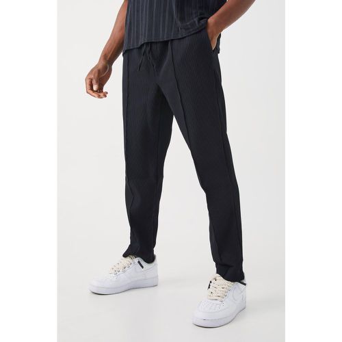 Pantalon cintré plissé à taille élastique - XL - Boohooman - Modalova