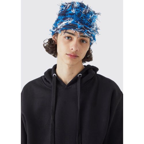 Bonnet en maille à imprimé camouflage - ONE SIZE - Boohooman - Modalova