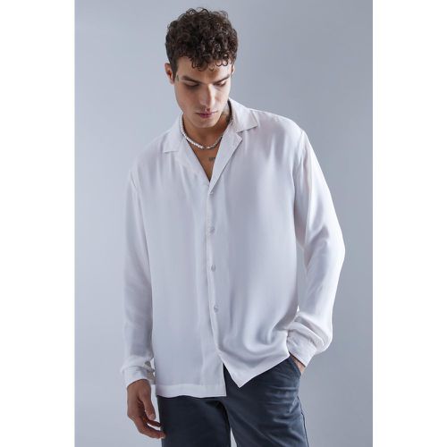 Chemise satinée à manches longues - M - Boohooman - Modalova