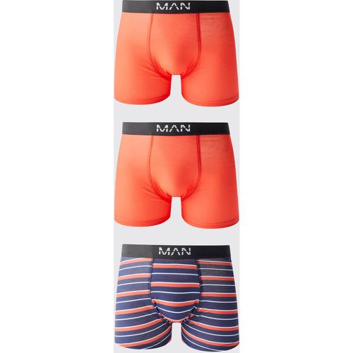 Lot de 3 boxers à rayures - M - Boohooman - Modalova