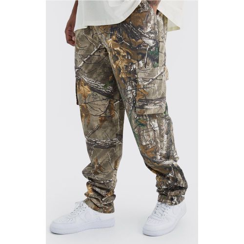 Grande taille - Pantalon cargo à imprimé camouflage - Boohooman - Modalova