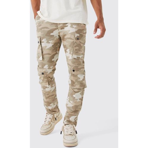 Pantalon cargo slim à imprimé camouflage - 28 - Boohooman - Modalova