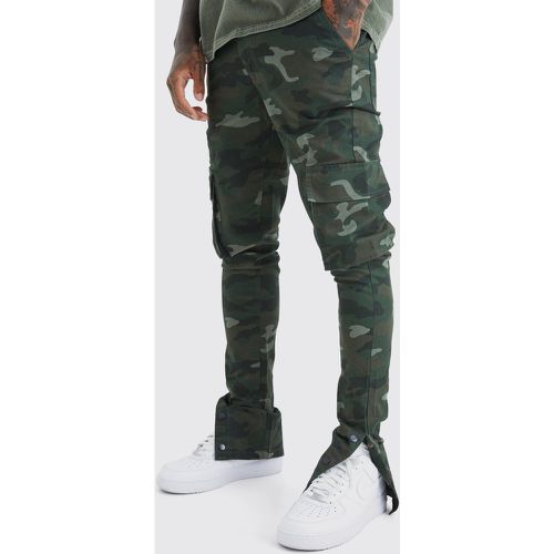 Pantalon cargo skinny à imprimé camouflage - 28 - Boohooman - Modalova