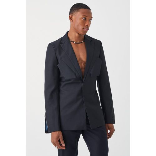 Blazer skinny zippé - 34 - Boohooman - Modalova