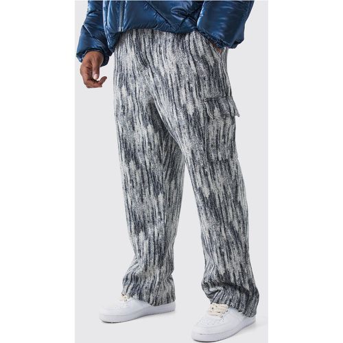 Grande taille - Pantalon cargo à motif tapisserie - Boohooman - Modalova