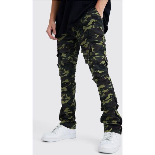 Pantalon cargo skinny à imprimé camouflage - 30 - Boohooman - Modalova